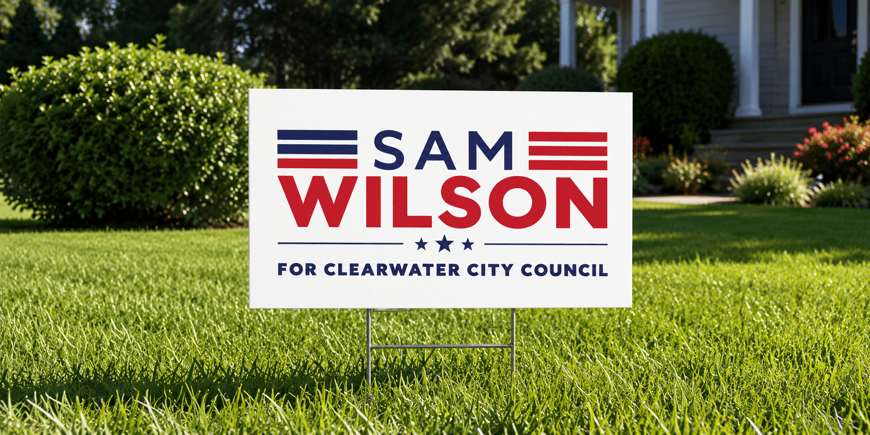 Sam Wilson for Clearwater City Council yard sign